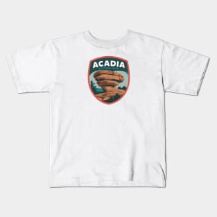 Acadia National Park Bubble Rock Kids T-Shirt